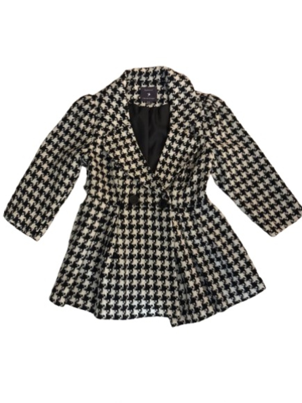 Forever 21 Black & White Houndstooth Peacoat